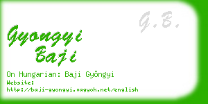 gyongyi baji business card